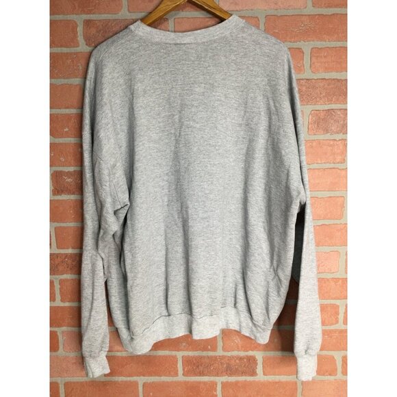 Vtg 90s Disney Mickey Mouse Sweatshirt Graphic Print Crew Neck Long Sleeve Gray - Picture 3 of 6